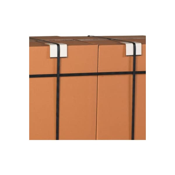 The Packaging Wholesalers Light Duty Strapping Protectors, 3"L x 2"H x 2"D x 0.160" Thick, White, Pack of 1000 VBDSP223160